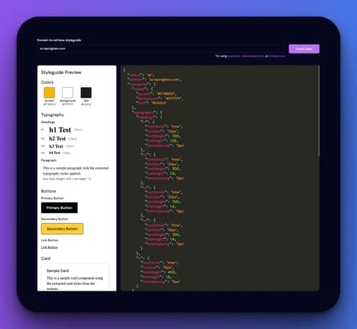 Styleguide Preview - ScrapingBee.com
