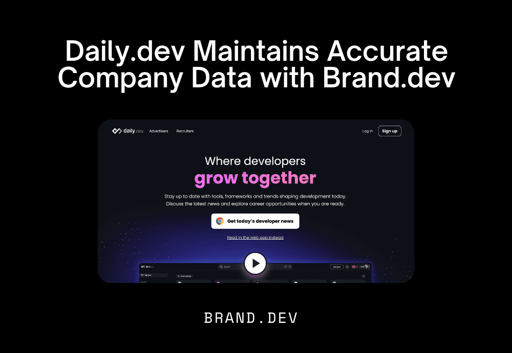 Daily.dev Maintains Accurate Company Data with Brand.dev