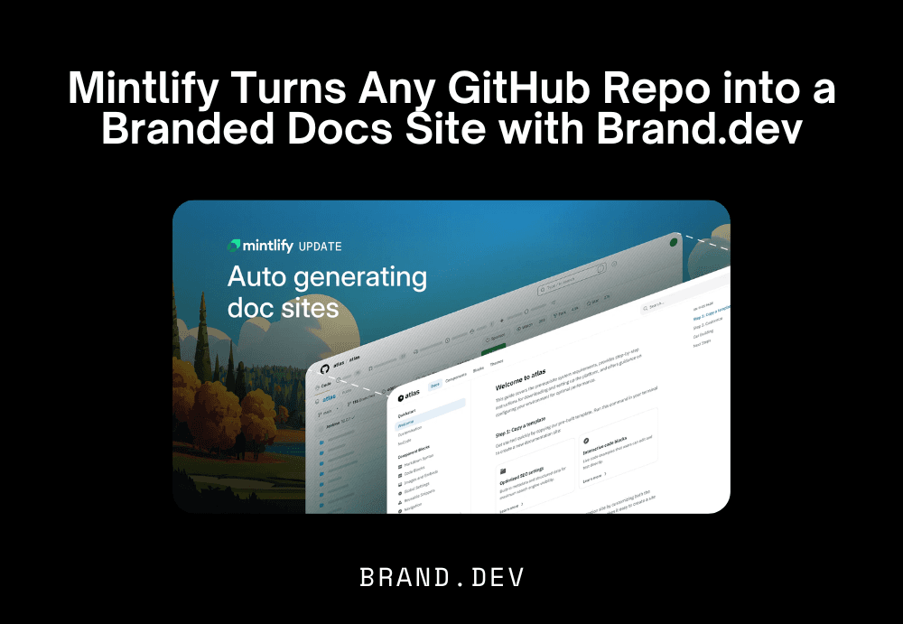 Mintlify Turns Any GitHub Repo into a Branded Docs Site with Brand.dev